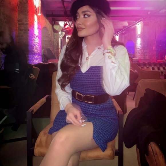 BLOGGER'S FAVE! Zara Textured Weave Mini Dress Blue Sz XS, M, L NWT - Picture 12 of 16